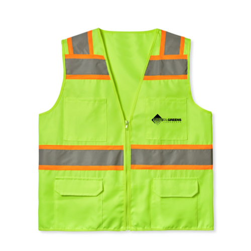 Deluxe Solid Twill 6 Pocket Safety Vest