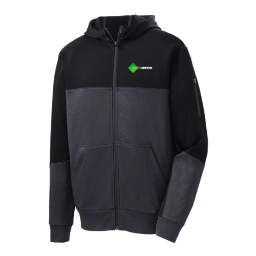 Sport-Tek Tech Fleece Colorblock Full-Zip Hooded Jacket