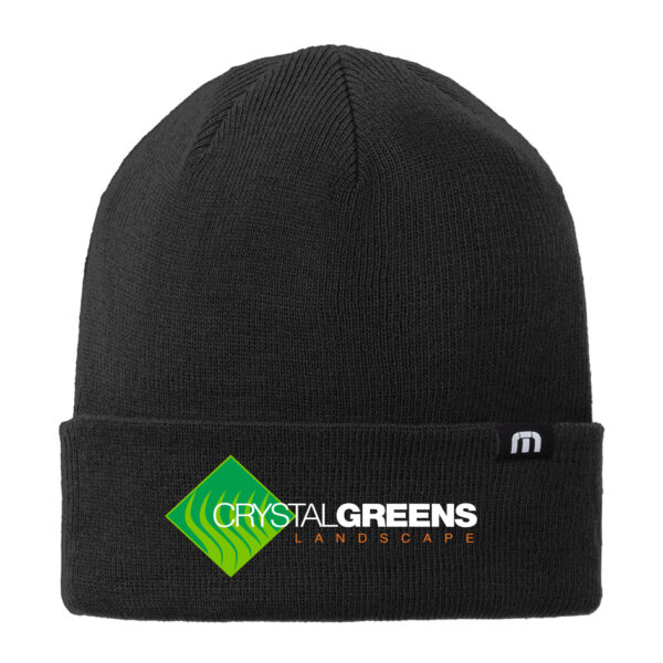 TravisMathew Solid Cuffed Beanie Brand Logo